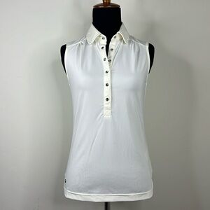 DAILY SPORTS Ivory Majken Tennis/ Golf Performance Sleeveless Polo Shirt